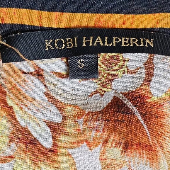 KOBI HALPERIN ALIX Neck Tie Silk Floral Tank Top Blouse - Picture 3 of 6